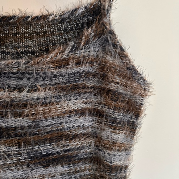 SHEIN Fuzzy Knit Chiqueas dress in Black and Gray - Picture 3 of 7